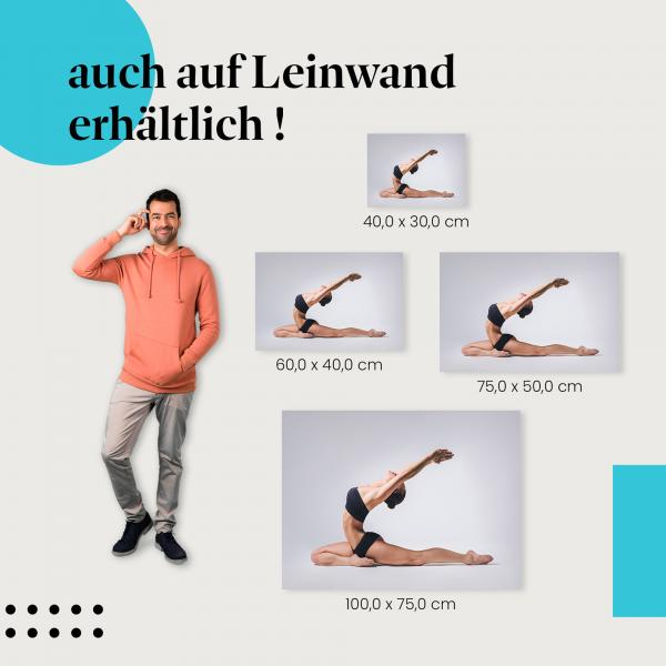 "Frau praktiziert Yoga" Leinwandbild. Finde die ideale Größe für dein Zuhause & setze Akzente mit Kunst!